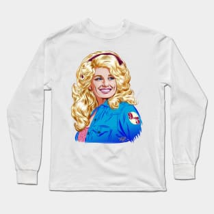 Dolly Parton - An illustration by Paul Cemmick Long Sleeve T-Shirt